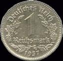 Third Reich 1 Reichmark Nickel