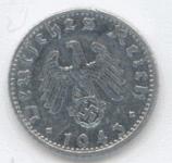 German Third Reich 50 Reichspfennig aluminium coin with swastika