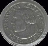 Third Reich Silver 5 Reichsmark Luther