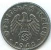 German Third Reich 5 reichspfennig zink coin with swastika